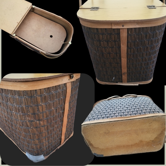 Burlington Hawkeye Lg picnic basket Dual Handles & Levels - Picture 3 of 3